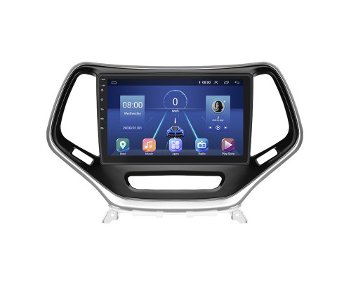 Штатная магнитола Lesko для Jeep Cherokee V (KL) 2013-2018 экран 10" 6/128Gb 4G Wi-Fi GPS Top