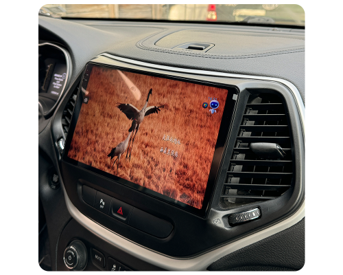 Штатная магнитола Lesko для Jeep Cherokee V (KL) 2013-2018 экран 10" 6/128Gb 4G Wi-Fi GPS Top