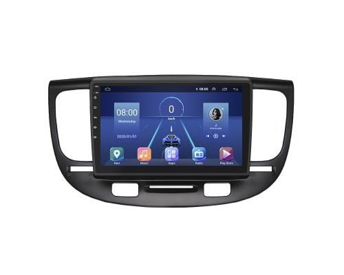 Штатная магнитола Lesko для Kia Rio II Рестайлинг 2009-2011 экран 9" 2/32Gb 4G Wi-Fi GPS Top