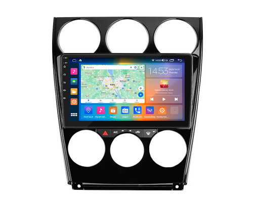 Штатная магнитола Lesko для Mazda 6 I (GG) Рестайлинг 2005-2008 экран 9" 4/64Gb CarPlay 4G Wi-Fi GPS Prime