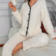 Женская тёплая пижама 5312 White костюм для дома L