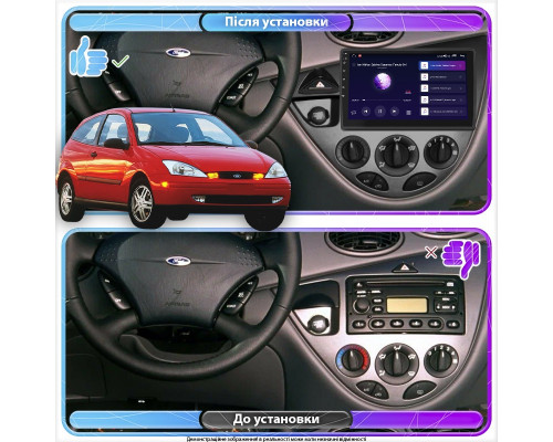 Штатная магнитола Lesko для Ford Focus I (North America) 1999-2004 экран 9" 4/64Gb 4G Wi-Fi GPS Top