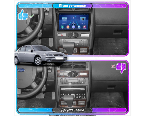 Штатная магнитола Lesko для Ford Mondeo III 2000-2003 экран 9" 2/32Gb 4G Wi-Fi GPS Top