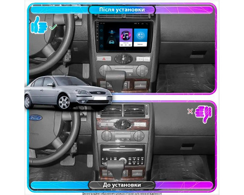 Штатная магнитола Lesko для Ford Mondeo III Рестайлинг 2003-2007 экран 9" 1/16Gb Wi-Fi GPS Base
