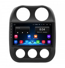 Штатная магнитола Lesko для Jeep Compass I Рестайлинг 2 2013-2016 экран 10" 2/32Gb Wi-Fi GPS Base