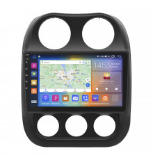 Штатная магнитола Lesko для Jeep Compass I Рестайлинг 2010-2013 экран 10" 4/64Gb CarPlay 4G Wi-Fi GPS Prime