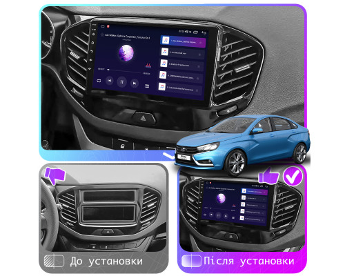 Штатная магнитола Lesko для LADA (ВАЗ) Vesta I 2015-н.в. экран 9" 2/32Gb CarPlay 4G Wi-Fi GPS Prime