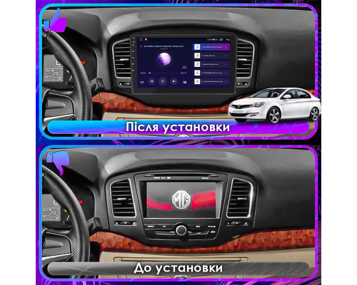 Штатная магнитола Lesko для MG 350  2010-2015 экран 9" 2/32Gb Wi-Fi GPS Base