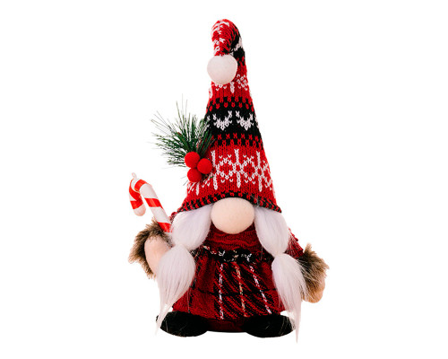 Новогодняя игрушка Рождественский Гном A6-9 24*7 Red