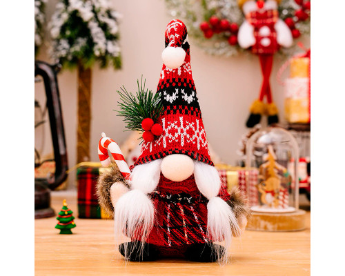 Новогодняя игрушка Рождественский Гном A6-9 24*7 Red