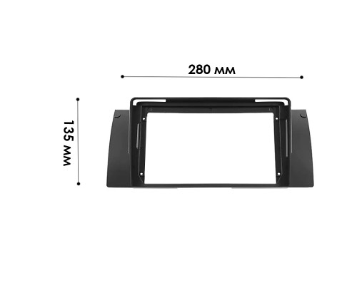 Переходная рамка BMW 5 Series E39 1995-2003 (7556) 9" Black