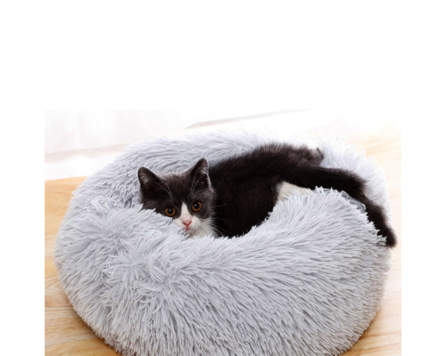 Лежак пуфик для котов собак круглый 552201 S Grey