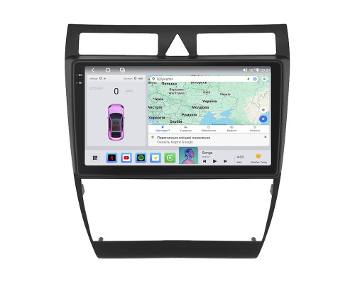 Штатная магнитола Lesko для Audi S6 II (C5) 1999-2004 экран 9" 4/64 QLED CarPlay 4G Wi-Fi GPS 360 Prime