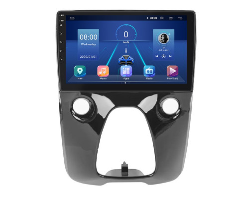 Штатная магнитола Lesko для Citroen C1 II 2014-н.в экран 10" 6/128Gb 4G Wi-Fi GPS Top