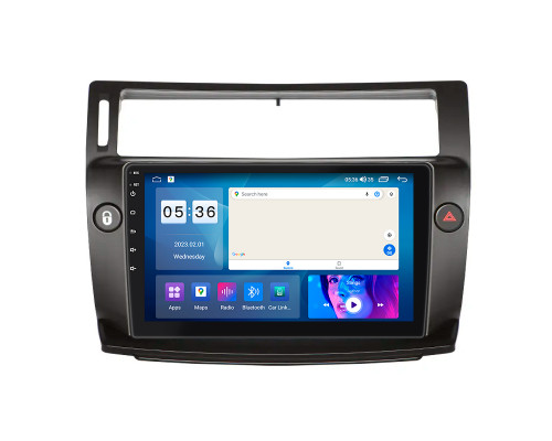 Штатная магнитола Lesko для Citroen C4 I 2004-2014 экран 9" 2/32Gb CarPlay 4G Wi-Fi GPS Prime