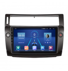 Штатная магнитола Lesko для Citroen C4 I 2004-2014 экран 9" 6/128Gb 4G Wi-Fi GPS Top
