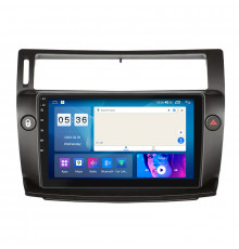 Штатная магнитола Lesko для Citroen C4 I Рестайлинг 2008-2011 экран 9" 4/64Gb CarPlay 4G Wi-Fi GPS Prime