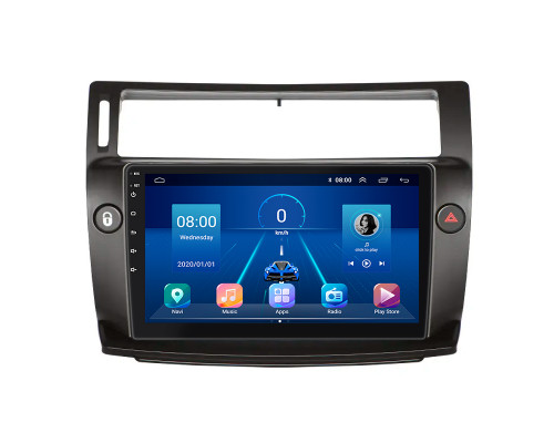 Штатная магнитола Lesko для Citroen C4 I Рестайлинг 2008-2011 экран 9" 6/128Gb 4G Wi-Fi GPS Top