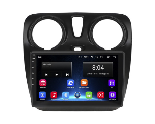 Штатная магнитола Lesko для Dacia Dokker I ver 2 2012-2017 экран 9" 2/32Gb Wi-Fi GPS Base