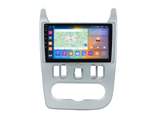 Штатная магнитола Lesko для Dacia Duster I Рестайлинг 2013-2017 экран 9" 4/64Gb CarPlay 4G Wi-Fi GPS Prime