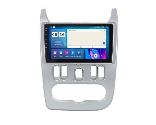 Штатная магнитола Lesko для Dacia Logan I ver 2 2008-2012 экран 9" 2/32Gb CarPlay 4G Wi-Fi GPS Prime