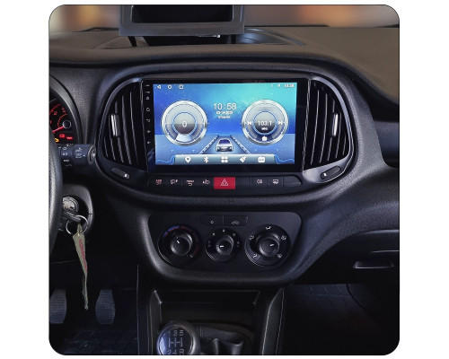 Штатная магнитола Lesko для Fiat Doblo II Рестайлинг 2015-н.в. экран 9" 2/32Gb Wi-Fi GPS Base