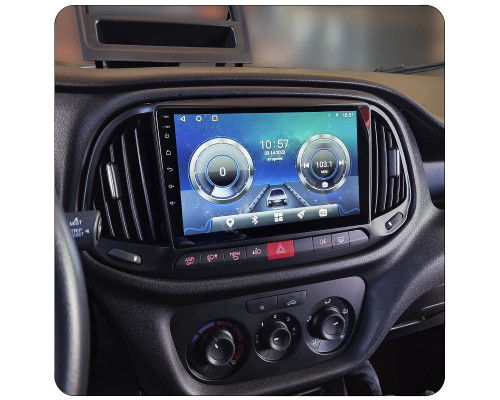 Штатная магнитола Lesko для Fiat Doblo II Рестайлинг 2015-н.в. экран 9" 2/32Gb Wi-Fi GPS Base