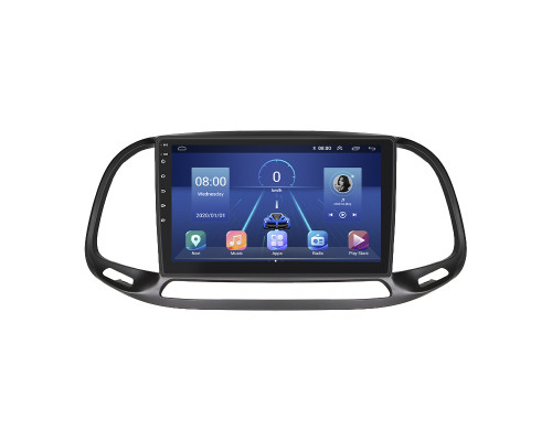 Штатная магнитола Lesko для Fiat Doblo II Рестайлинг 2015-н.в. экран 9" 2/32Gb 4G Wi-Fi GPS Top