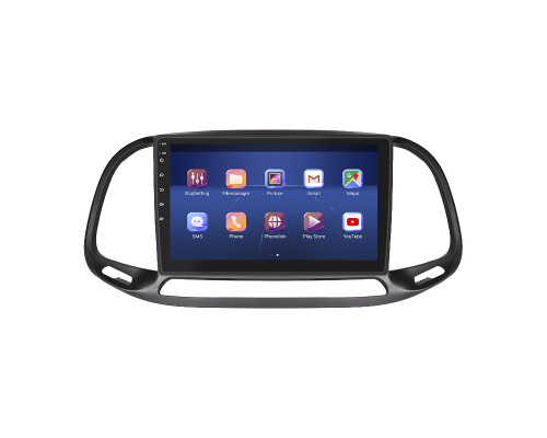 Штатная магнитола Lesko для Fiat Doblo II Рестайлинг 2015-н.в. экран 9" 4/64Gb 4G Wi-Fi GPS Top