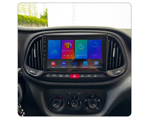 Штатная магнитола Lesko для Fiat Doblo II Рестайлинг 2015-н.в. экран 9" 6/128Gb 4G Wi-Fi GPS Top