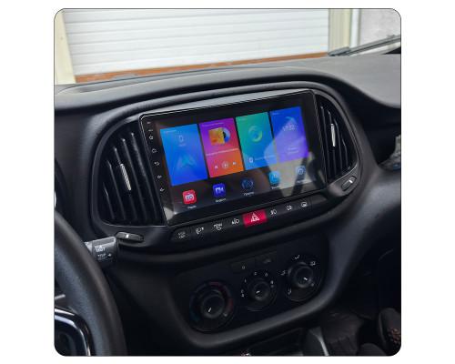 Штатная магнитола Lesko для Fiat Doblo II Рестайлинг 2015-н.в. экран 9" 6/128Gb 4G Wi-Fi GPS Top