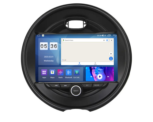 Штатная магнитола Lesko для MINI Clubman II Рестайлинг 2019-н.в. экран 9" 2/32Gb CarPlay 4G Wi-Fi GPS Prime