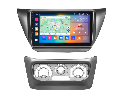Штатная магнитола Lesko для Mitsubishi Lancer Evolution IX 2005-2007 экран 9" 2/32Gb CarPlay 4G Wi-Fi GPS Prime