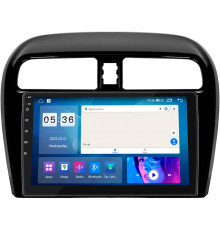 Штатная магнитола Lesko для Mitsubishi Mirage VI Рестайлинг 2 2019-н.в. экран 9" 4/64Gb CarPlay 4G Wi-Fi GPS Prime