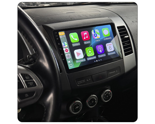 Штатная магнитола Lesko для Mitsubishi Outlander II 2005-2009 экран 9" 2/32Gb Wi-Fi GPS Base