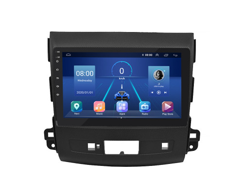 Штатная магнитола Lesko для Mitsubishi Outlander II 2005-2009 экран 9" 2/32Gb 4G Wi-Fi GPS Top