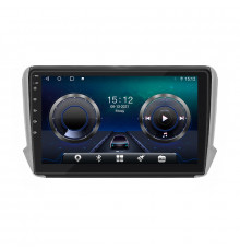 Штатная магнитола Lesko для Peugeot 2008 I 2013-2016 экран 10" 4/64Gb 4G Wi-Fi GPS Top