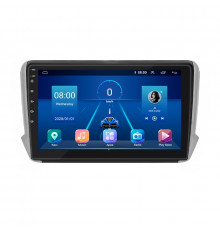 Штатная магнитола Lesko для Peugeot 2008 I 2013-2016 экран 10" 6/128Gb 4G Wi-Fi GPS Top