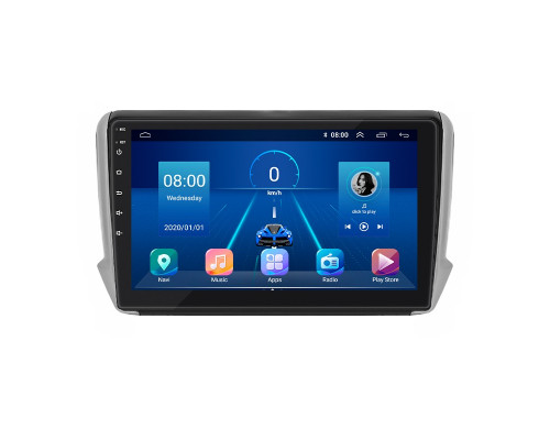 Штатная магнитола Lesko для Peugeot 2008 I 2013-2016 экран 10" 6/128Gb 4G Wi-Fi GPS Top