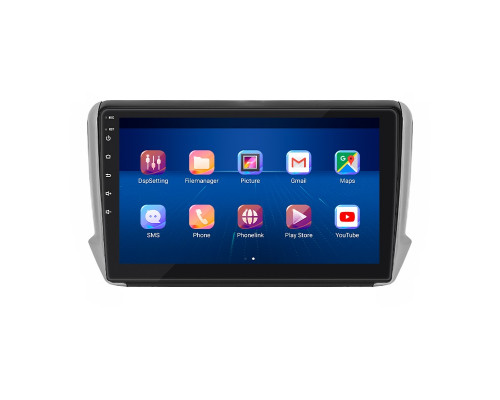 Штатная магнитола Lesko для Peugeot 2008 I 2013-2016 экран 10" 6/128Gb 4G Wi-Fi GPS Top