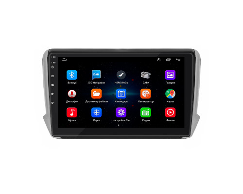 Штатная магнитола Lesko для Peugeot 2008 I Рестайлинг 2016-2019 экран 10" 1/16Gb Wi-Fi GPS Base