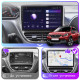 Штатная магнитола Lesko для Peugeot 2008 I Рестайлинг 2016-2019 экран 10" 4/64Gb CarPlay 4G Wi-Fi GPS Prime