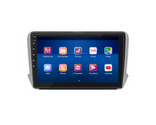 Штатная магнитола Lesko для Peugeot 2008 I Рестайлинг 2016-2019 экран 10" 2/32Gb 4G Wi-Fi GPS Top