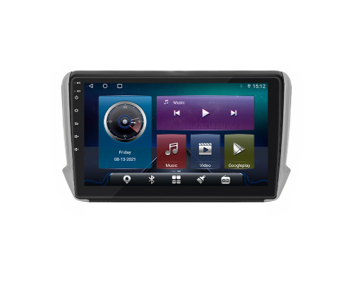 Штатная магнитола Lesko для Peugeot 2008 I Рестайлинг 2016-2019 экран 10" 4/64Gb 4G Wi-Fi GPS Top