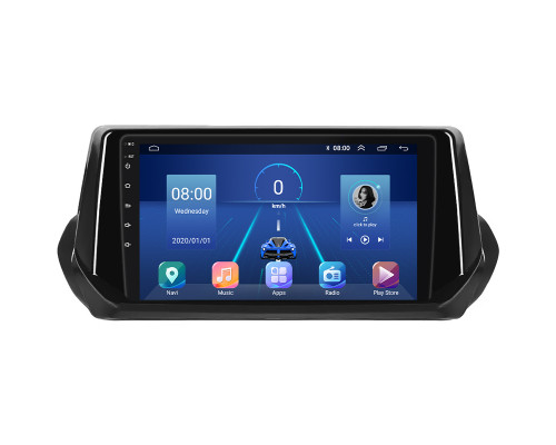 Штатная магнитола Lesko для Peugeot 2008 II 2019-н.в. экран 9" 6/128Gb 4G Wi-Fi GPS Top
