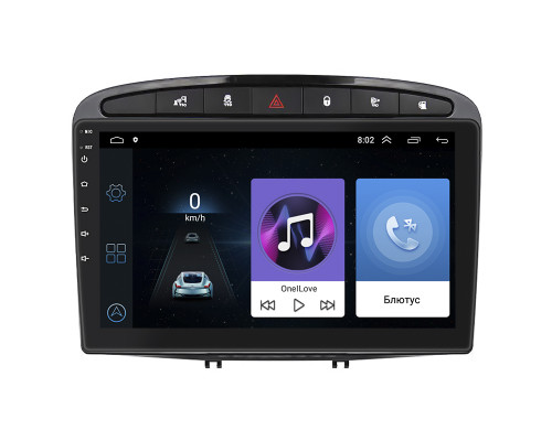 Штатная магнитола Lesko для Peugeot 308 I 2007-2011 экран 9" 1/16Gb Wi-Fi GPS Base