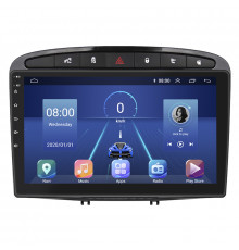 Штатная магнитола Lesko для Peugeot 308 I 2007-2011 экран 9" 2/32Gb 4G Wi-Fi GPS Top
