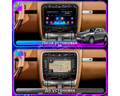 Штатная магнитола Lesko для Porsche Cayenne I (955) 2002-2007 экран 9" 2/32Gb Wi-Fi GPS Base