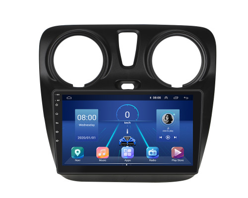 Штатная магнитола Lesko для Renault Dokker I 2012-2021 экран 9" 4/32Gb 4G Wi-Fi GPS Top