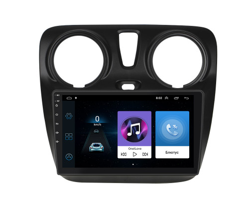 Штатная магнитола Lesko для Renault Sandero II ver 3 2013-2018 экран 9" 1/16Gb Wi-Fi GPS Base